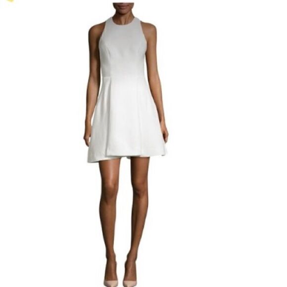 NWT C/MEO Collective White Dress Size Small Strappy Back Graduation Bridal - Picture 2 of 12